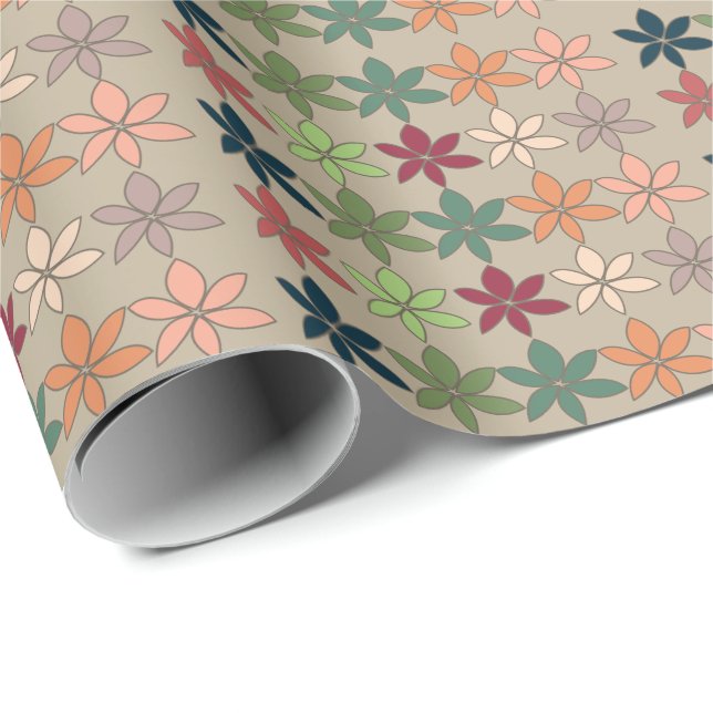 Colorful Floral  Wrapping Paper (Roll Corner)