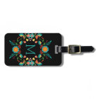 Colorful Floral Wreath Frame Black Background