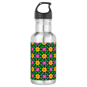 Colorful Floral Yellow Flowers Pattern-45567 Stainless Steel Water Bottle