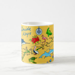 Colorful Florida Keys Map Mug