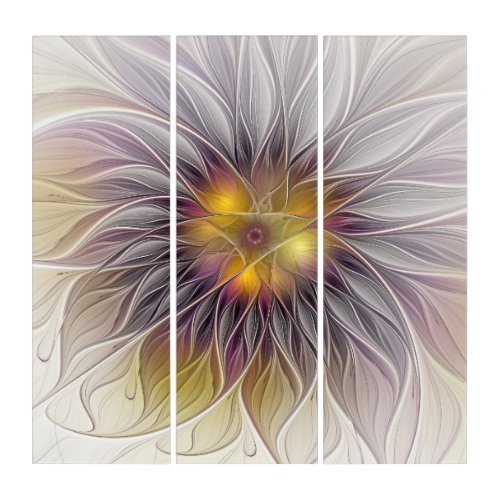 Colorful Flower Abstract Modern Floral Fractal Art