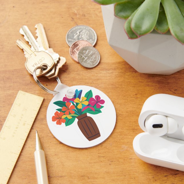 Colorful Flower Arrangement Keychain (Desk)