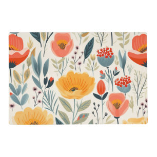 Colorful Flower Art Placemat