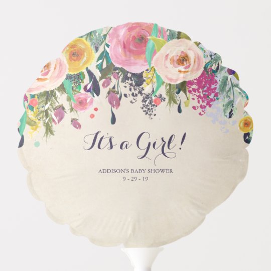 Colorful Flower Baby Shower Balloon Decoration Zazzle Com