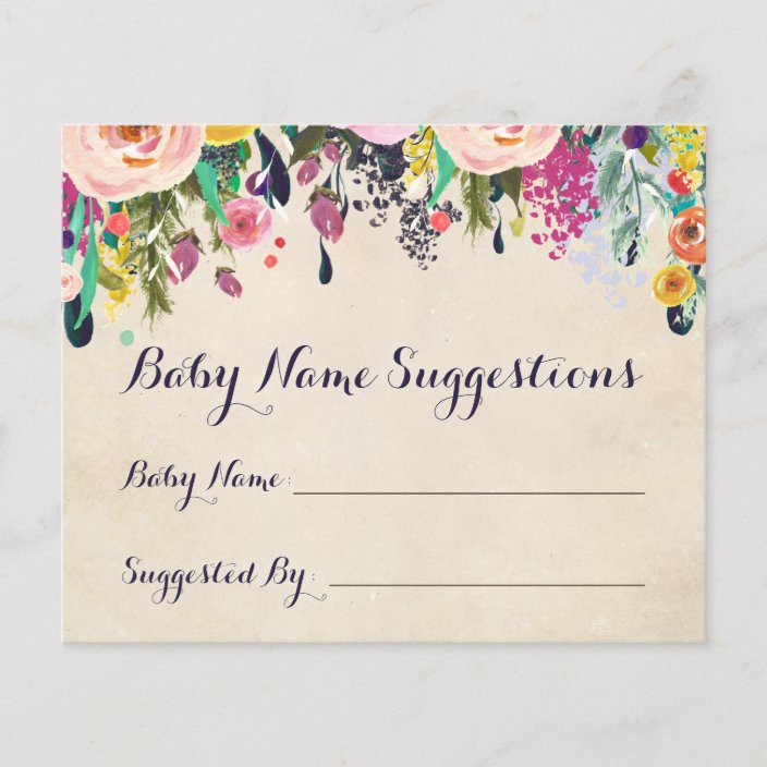 baby name suggestion cards