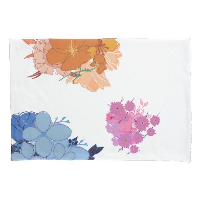 Colorful Flower Blanket Pillow Case (Front)