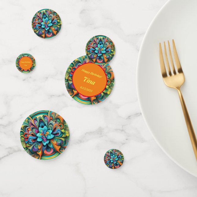 Colorful Flower Boho Confetti (Group)