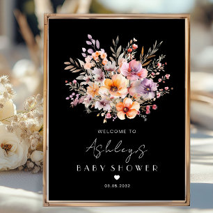Colorful, Flower Bouquet Baby Shower  Poster