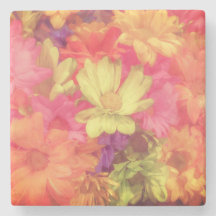Colorful Flower Bouquet Sandstone Coaster