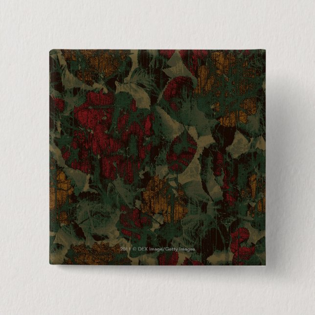 Colorful flower camouflage pattern button (Front)
