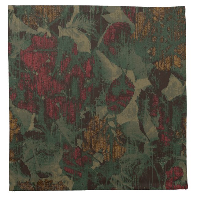 Colorful flower camouflage pattern napkin (Front)