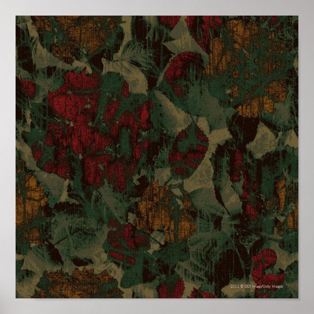Colorful flower camouflage pattern poster (Front)