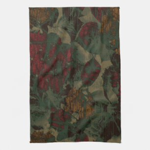 Colorful flower camouflage pattern towel