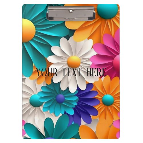 Colorful Flower Clipboard