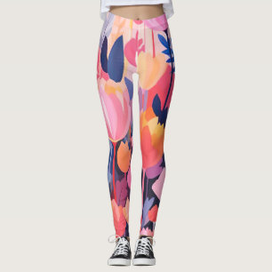 colorful Flower design  Leggings