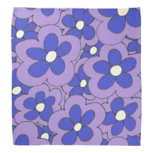 Colorful Flower Design Purple Blue