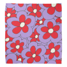 Colorful Flower Design Purple Red