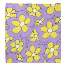Colorful Flower Design Purple Yellow