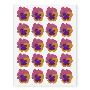 Colorful Flower Design Temporary Tattoos