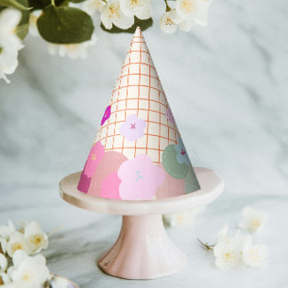 Colorful Flower Dopamine Birthday Girl Party Hat