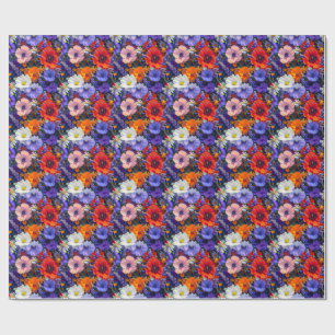 Colorful Flower Fields Wrapping Paper
