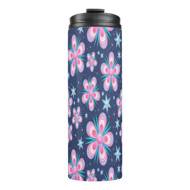 Colorful Flower - Flower power Thermal Tumbler (Front)