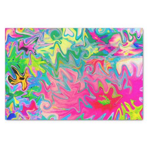 Colorful Flower Garden Abstract Collage Tissue Paper