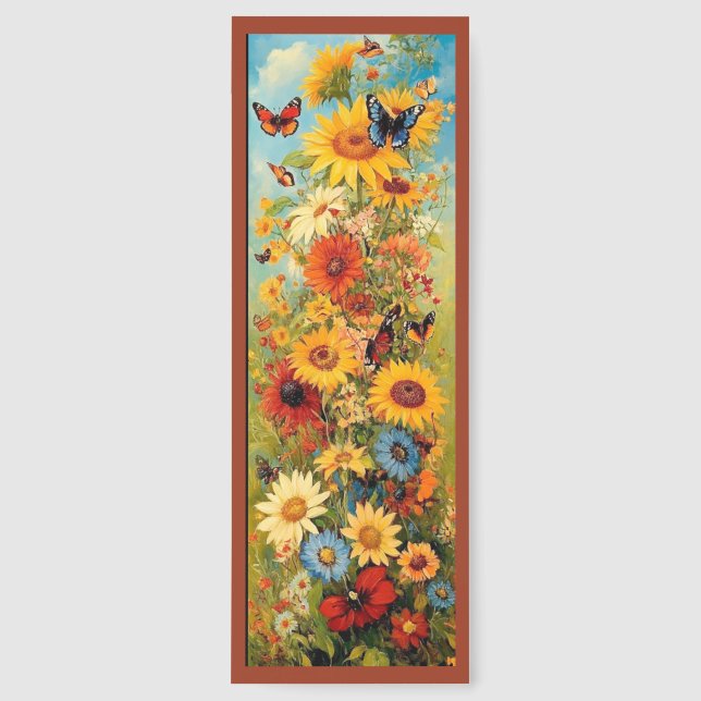 Colorful Flower Garden Bookmarks (Front)