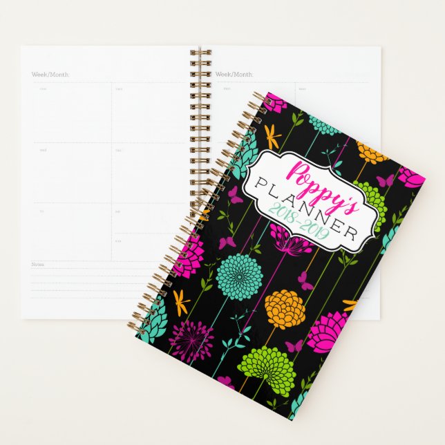 Colorful Flower Garden Spiral Planner (Display)