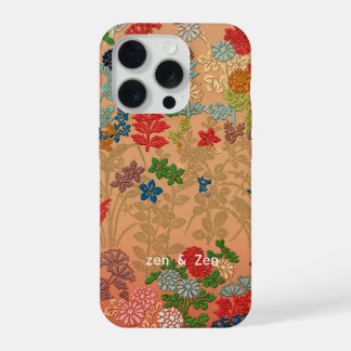 Colorful Flower I Japaness art I Pink and Vintage iPhone 15 Pro Case