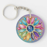Colorful Flower Jewel Keychain
