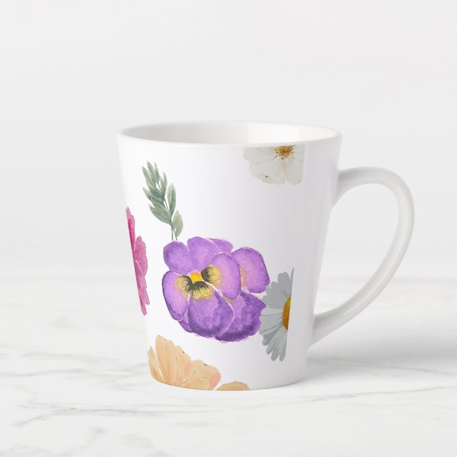 Colorful flower latte mug (Right)