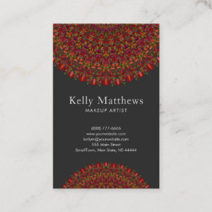 Colorful Flower Mandala Business Card