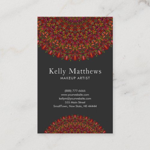 Colorful Flower Mandala Business Card