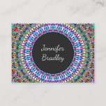 Colorful Flower Mandala Business Card