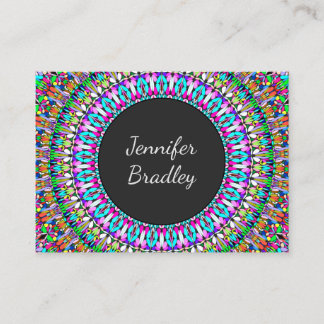 Colorful Flower Mandala Business Card