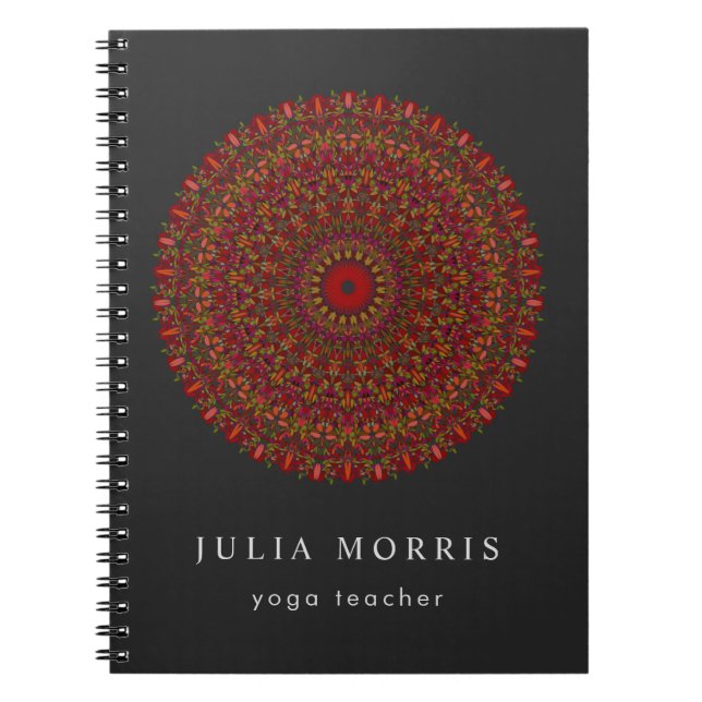 Colorful Flower Mandala Notebook (Front)