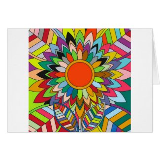 colorful flower mandala yaei design