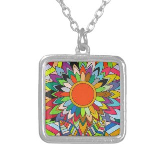 colorful flower mandala yaei design
