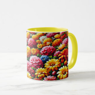 Colorful flower mug