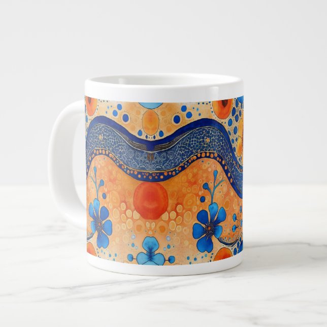 Colorful Flower Mug (Front Left)