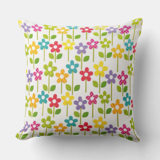 Colorful Flower Outdoor Garden Pillow