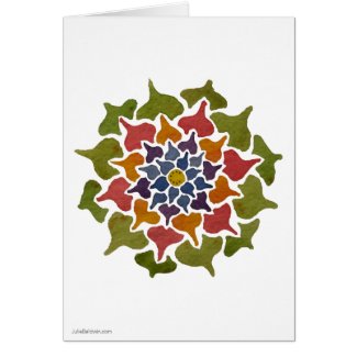 Colorful Flower Painting Card