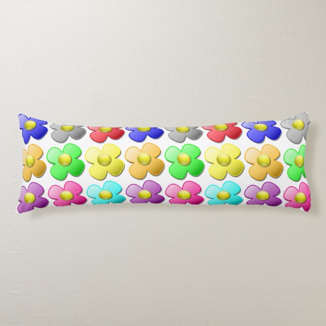 COLORFUL FLOWER PATTERN BODY PILLOW (Front)