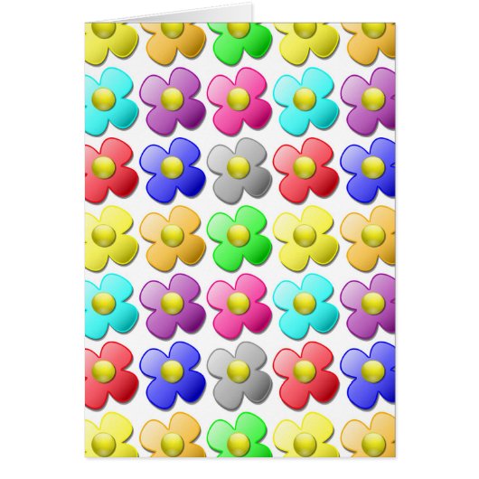 COLORFUL FLOWER PATTERN CARDS (Front)
