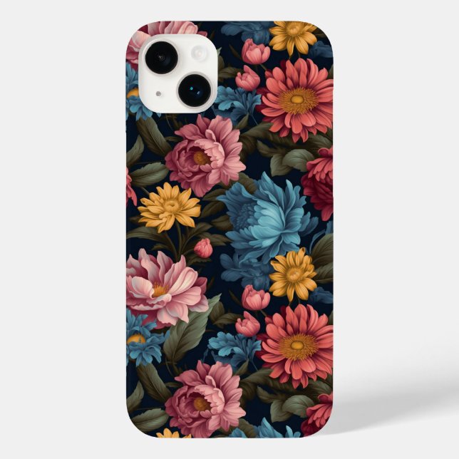 Colorful Flower Pattern Case-Mate iPhone Case (Back)