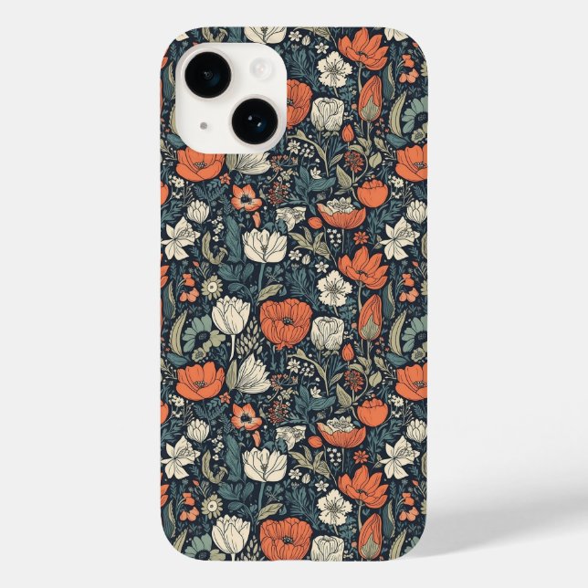 Colorful Flower Pattern Case-Mate iPhone Case (Back)