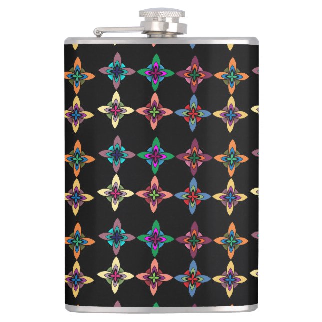 Colorful Flower Pattern Flask (Front)