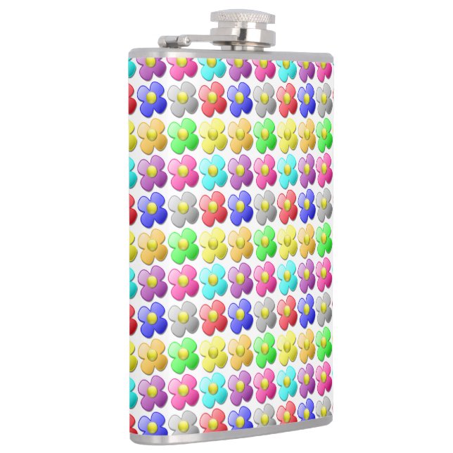 COLORFUL FLOWER PATTERN FLASK (Right)