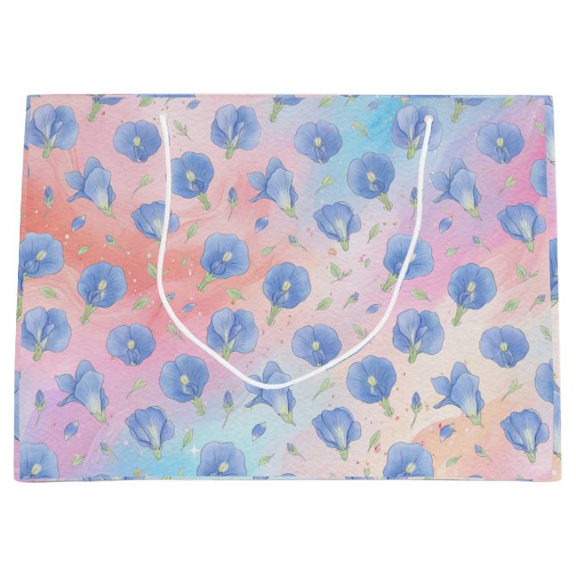 Colorful Flower Pattern Large Gift Bag (Front)